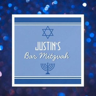 Aangepaste Bar Mitzvah feestservetten Servet