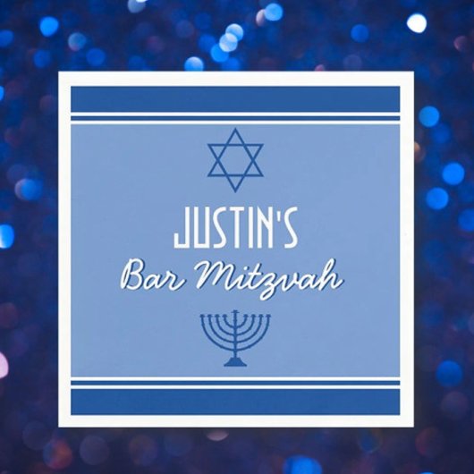Aangepaste Bar Mitzvah feestservetten Servet