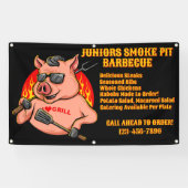 Aangepaste Barbecue Smoker Mobiele Zakelijke Banne Spandoek (Horizontaal)