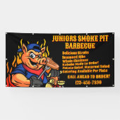 Aangepaste Barbecue Smoker Mobiele Zakelijke Banne Spandoek (Horizontaal)