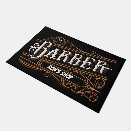 Aangepaste Barber Doormat,  hormoon in de Barbersh Deurmat (Schuin)