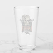 Aangepaste Barber Shop Hipster Skull en Razors Glas (Achterkant)