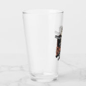 Aangepaste Barber Shop Hipster Skull en Razors Glas (Rechts)