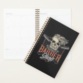 Aangepaste Barber Shop Hipster Skull en Razors Planner (Display)
