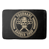 Aangepaste Barber Shop Skull Rockabilly Salon Badmat (Voorkant)