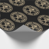 Aangepaste Barber Shop Skull Rockabilly Salon Cadeaupapier (Hoek)