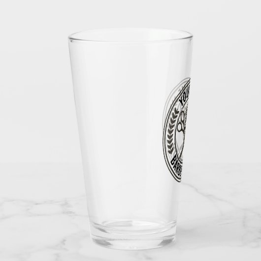 Aangepaste Barber Shop Skull Rockabilly Salon Glas (Rechts)