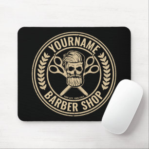 Aangepaste Barber Shop Skull Rockabilly Salon Muismat