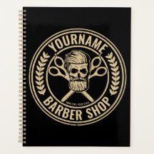 Aangepaste Barber Shop Skull Rockabilly Salon