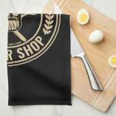 Aangepaste Barber Shop Skull Rockabilly Salon Theedoek (Quarter Fold)