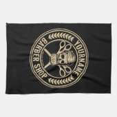 Aangepaste Barber Shop Skull Rockabilly Salon Theedoek (Horizontaal)