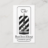 Aangepaste Barber-winkel in zwart-wit Visitekaartje (Voorkant)