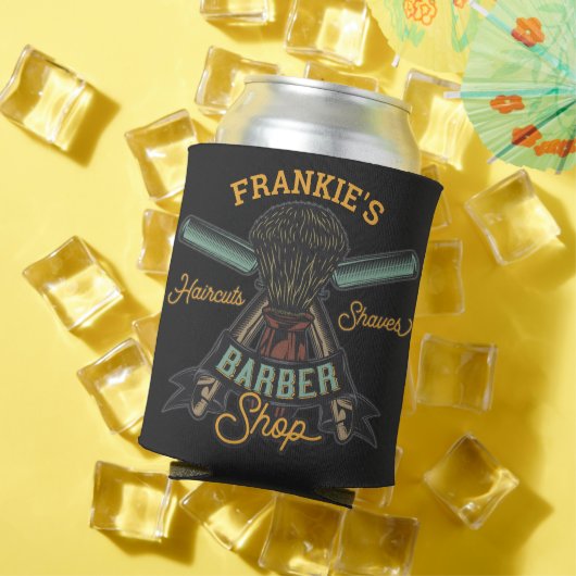 Aangepaste Barber Winkel Retro Haircuts Shaves Blikjeskoeler (Insitu Zomer)