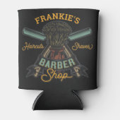 Aangepaste Barber Winkel Retro Haircuts Shaves Blikjeskoeler (Voorkant)