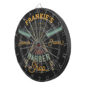 Aangepaste Barber Winkel Retro Haircuts Shaves Dartbord (Voorkant Rechts)