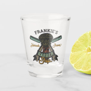 Aangepaste Barber Winkel Retro Haircuts Shaves Shot Glas