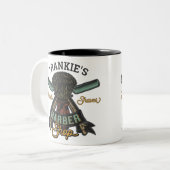 Aangepaste Barber Winkel Retro Haircuts Shaves Tweekleurige Koffiemok (Voorkant links)