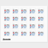 Aangepaste Barberwinkel Vierkante Sticker (Vel)