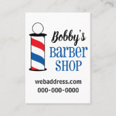 Aangepaste Barberwinkel Visitekaartje (Voorkant)