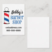 Aangepaste Barberwinkel Visitekaartje (Voorkant / Achterkant)