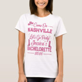 Aangepaste Barbiecore Cowboy Bachelorette-feestje T-shirt (Voorkant)
