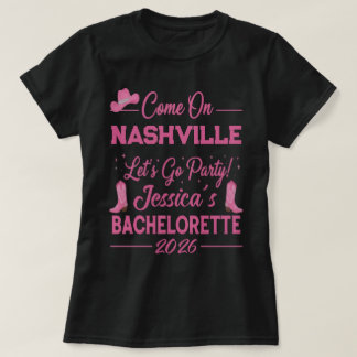 Aangepaste Barbiecore Cowboy vrijgezellenfeestje T-shirt