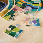 Aangepaste Barcelona Spanje Aquarel Park Guell Ret Legpuzzel (Zijkant)