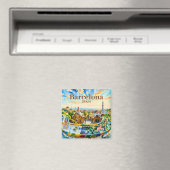 Aangepaste Barcelona Spanje Aquarel Park Guell Ret Magneet (Insitu (Vaatwasser))