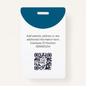 Aangepaste Barcode Business Logo Naam Badge (Achterkant)