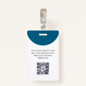 Aangepaste Barcode Business Logo Naam Badge (Achterkant met clip)