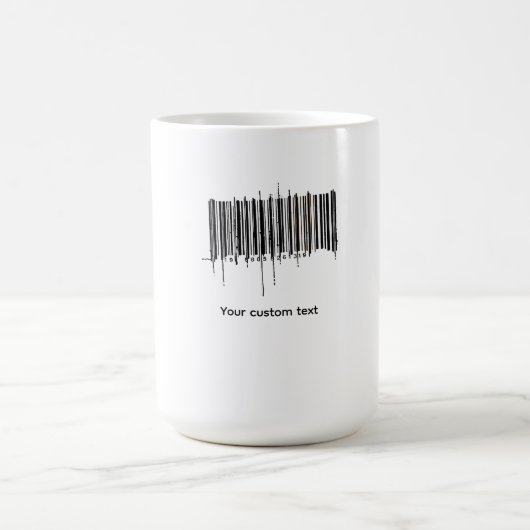 Aangepaste barcode tekst ontwerp koffiemok (Center)