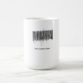 Aangepaste barcode tekst ontwerp koffiemok (Center)