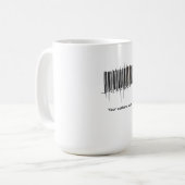 Aangepaste barcode tekst ontwerp koffiemok (Voorkant links)