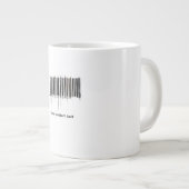 Aangepaste barcode-tekstontwerp grote koffiekop (Voorkant rechts)