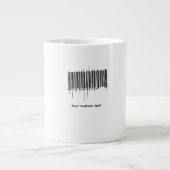 Aangepaste barcode-tekstontwerp grote koffiekop (Voorkant)