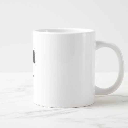 Aangepaste barcode-tekstontwerp grote koffiekop (Rechts)