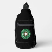 Aangepaste barista draagtas met coffeeshop logo sling bag (Voorkant)