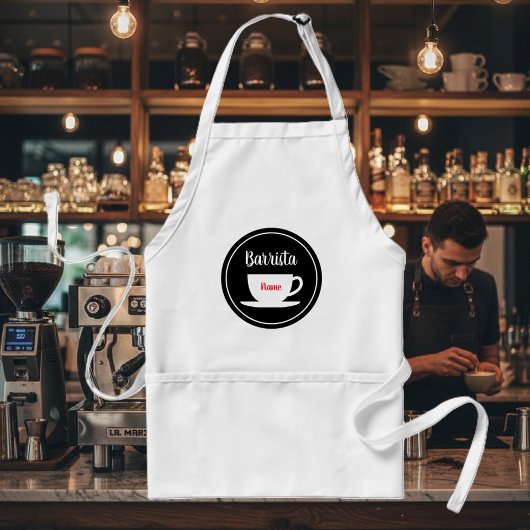 Aangepaste barrista koffiebeker apron voor mannen  standaard schort