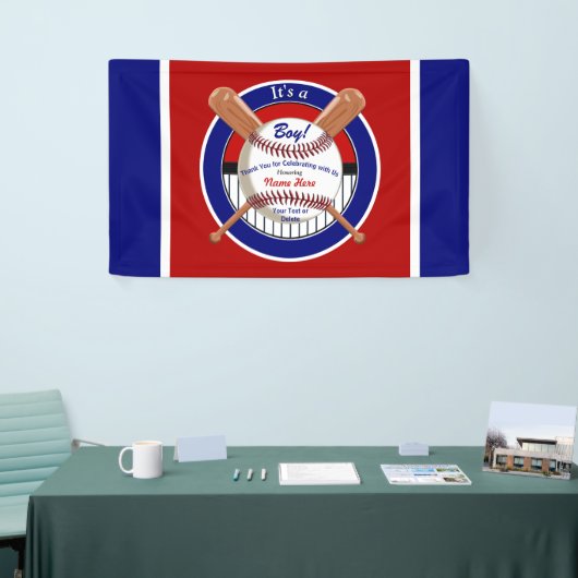 Aangepaste Baseball Baby shower banner bevestigen (Beurs)