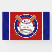 Aangepaste Baseball Baby shower banner bevestigen (Horizontaal)