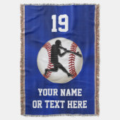 Aangepaste Baseball Blanket voor jongens Deken (Voorkant Verticaal)