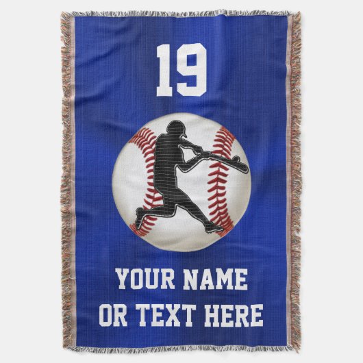Aangepaste Baseball Blanket voor jongens Deken (Voorkant Verticaal)
