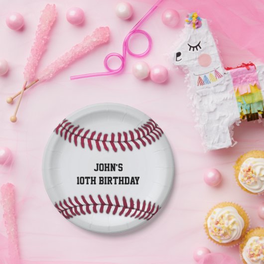 Aangepaste Baseball-Borden Papieren Bordje (Feest)