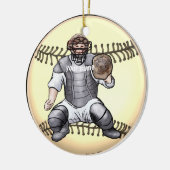 Aangepaste Baseball Catcher name ornament (Links)