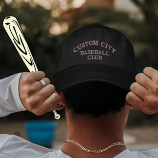 Aangepaste Baseball Club Team Player Gift met City Geborduurde Pet