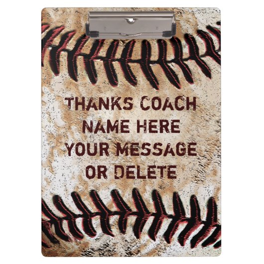 Aangepaste Baseball Coach Clipboard Cool  Klembord (Voorkant)
