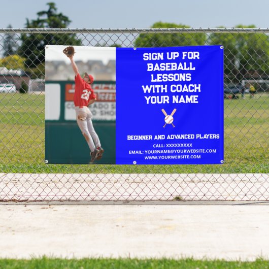 Aangepaste Baseball Coach Coaching Klasse Lessen B Spandoek (Insitu)