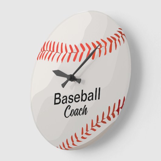 Aangepaste Baseball Coach Keepsake Grote Klok (Hoek)