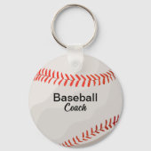 Aangepaste Baseball Coach Keepsake Sleutelhanger (Voorkant)
