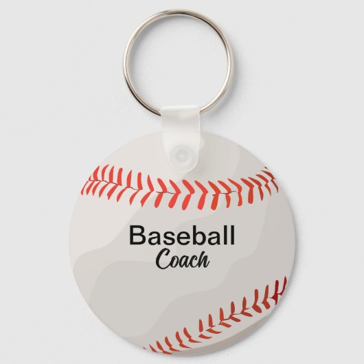 Aangepaste Baseball Coach Keepsake Sleutelhanger (Voorkant)